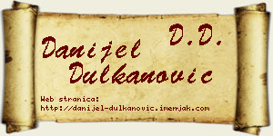 Danijel Dulkanović vizit kartica
